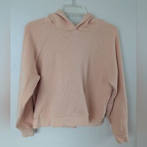 Madewell MWL Betterterry Hoodie Sweatshirt, Pastel Melon/Orange (SIZE MEDIUM)